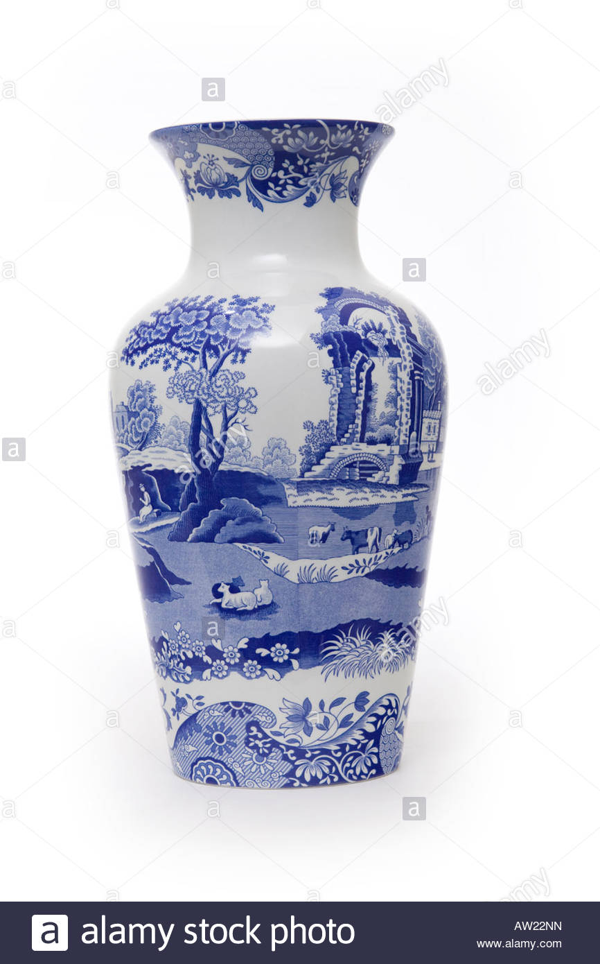 De Style Italien Spode Blue Vase Bleu Bas Sur Un Design De regarding sizing 866 X 1390