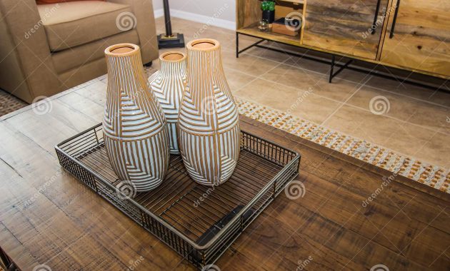 Decorative Vases On Coffee Table Stock Photo Image Of Wire pertaining to sizing 1600 X 1155