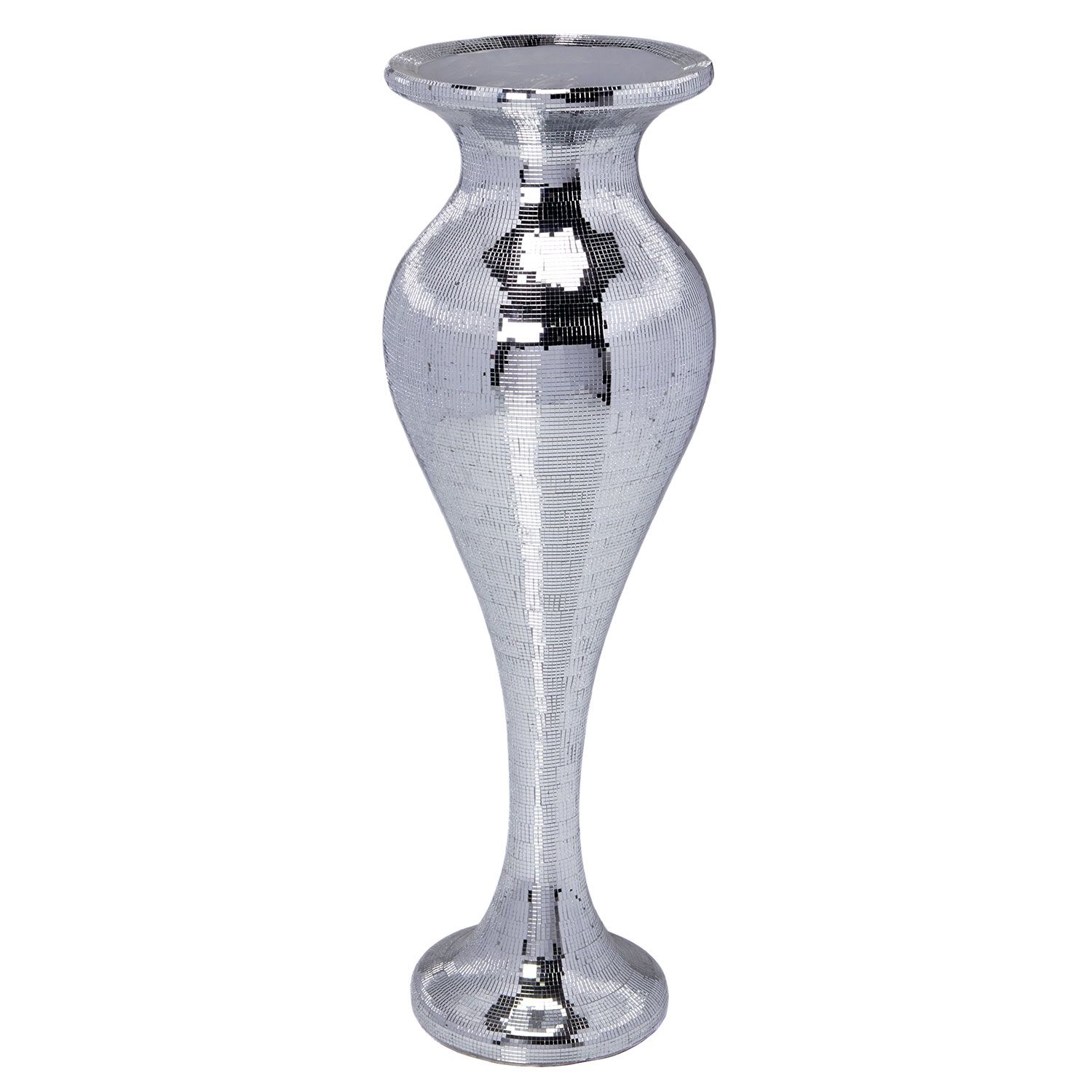 Decostar Sparkle Mosaic Floor Standing Vase 47 Silver for size 1500 X 1500