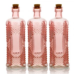 Details About Bulk Pack 3 Aria Vintage Pink Vintage Glass Bottle Wedding Flower Vase throughout proportions 1000 X 1000