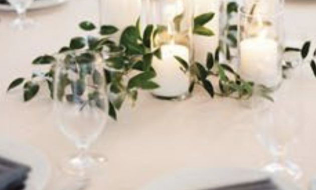 Diamond Cylinder Vases With Fresh Greenery Wedding pertaining to sizing 1242 X 2208