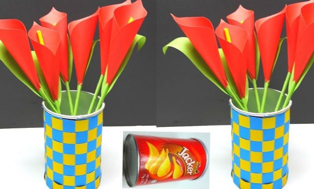 Diy Awesome Paper Flower And Flower Vase With Waste for size 1280 X 720