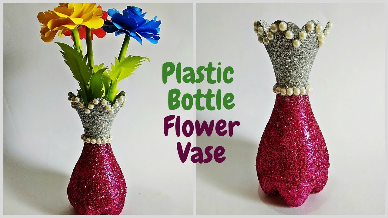 Diy Best Out Of Waste Plastic Bottle Flower Vase Plastic Bottle Craft Idea Craftastic in size 1280 X 720