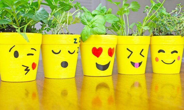 Diy Emoji Ceramic Flower Pots Pots De Fleurs En Cramique with regard to size 1079 X 737