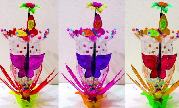 Diy Flower Vase Made With Recycled Plastic Bottle Plastic Bottle Vase Design Best Out Of Waste throughout size 1280 X 720