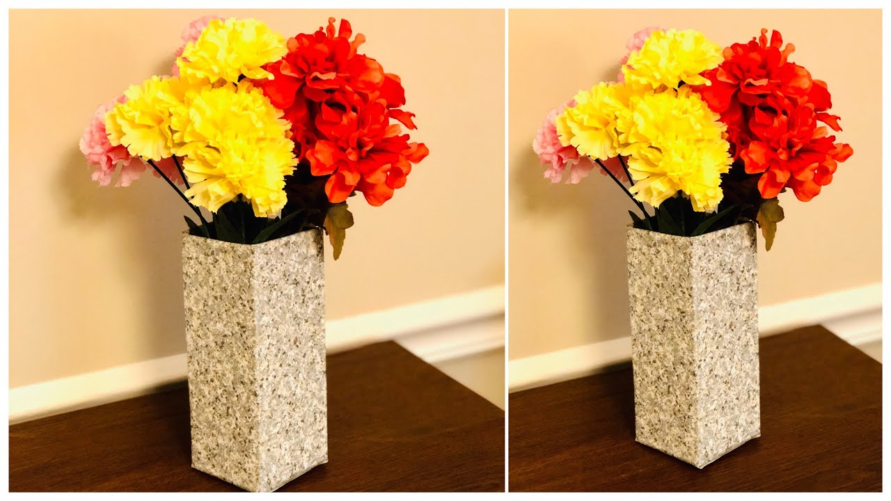Diy Flower Vase Making Diy Home Decor Easy Waste Material Craft Ideas for sizing 1280 X 720