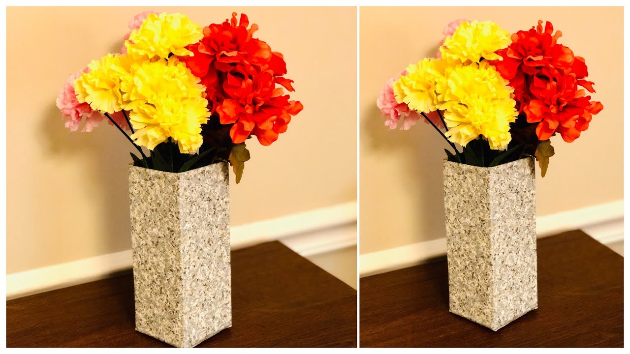 Diy Flower Vase Making Diy Home Decor Easy Waste Material Craft Ideas inside measurements 1280 X 720