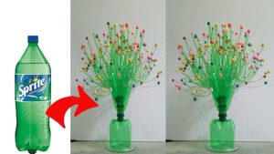 Diy Flower Vase Using With Plastic Bottle Craft Ideas in dimensions 1280 X 720