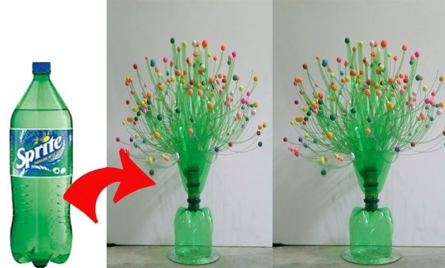 Diy Flower Vase Using With Plastic Bottle Craft Ideas in dimensions 1280 X 720