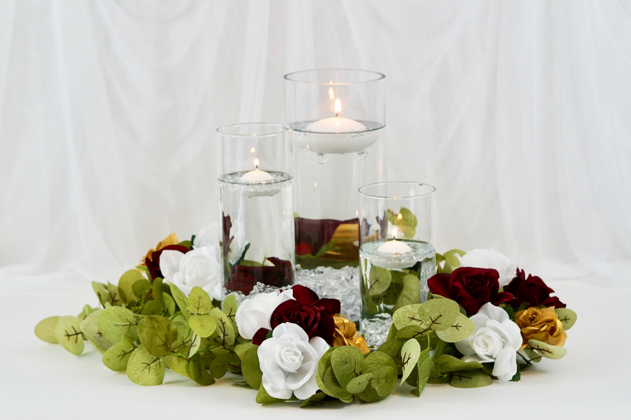 Diy Rose Garland Wedding Centerpieces With 1 Vases inside proportions 2048 X 1365