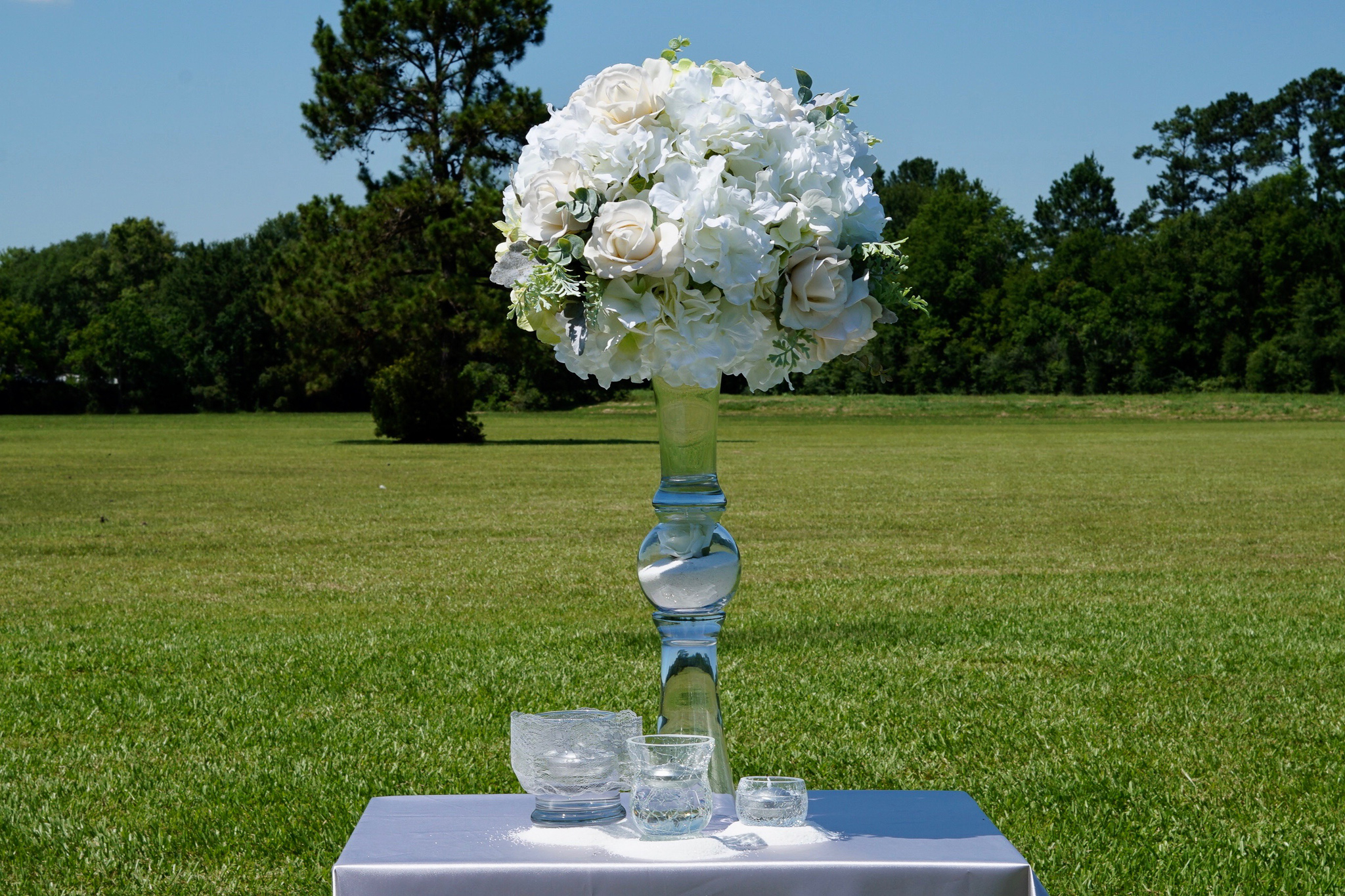 Diy Tall Mint Beach Wedding Centerpiece With 3 Vase Hack throughout size 2048 X 1365