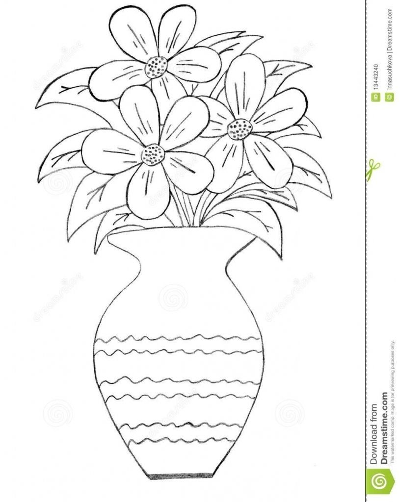 Drawing A Flower Vase regarding dimensions 815 X 1024