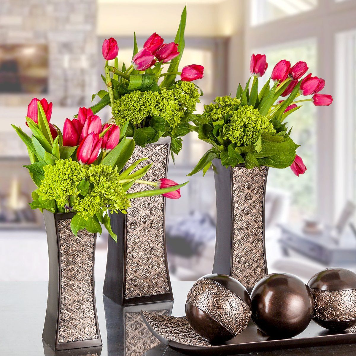 Dublin Decorative Vase Set Of 3 In Gift Box Durable with regard to size 1200 X 1200