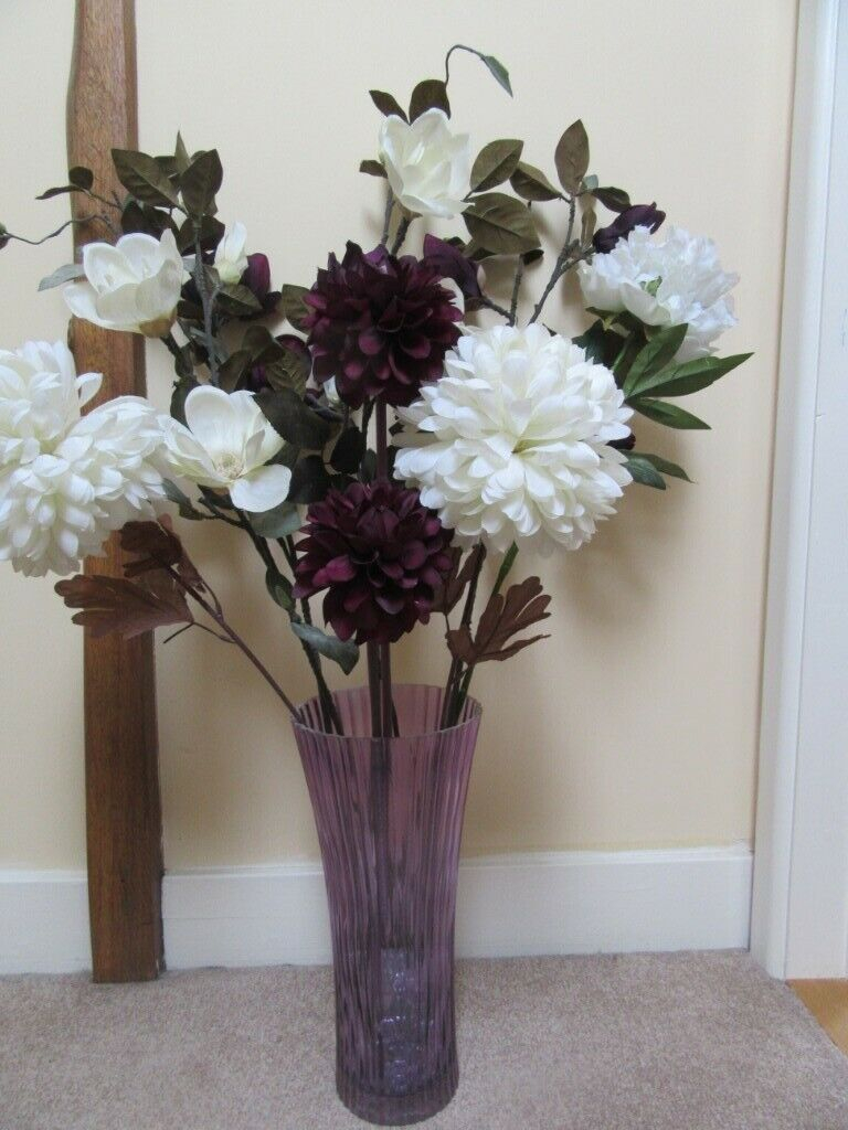 Dunelm Glass Vase And Silk Flower Display 3ft Tall In Needham Market Suffolk Gumtree with proportions 768 X 1024