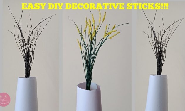 Easy To Make Table Top Vase Filler Sticks Using Leaf Mid Stem And Semolina Diy Grass Flowers inside measurements 1280 X 720