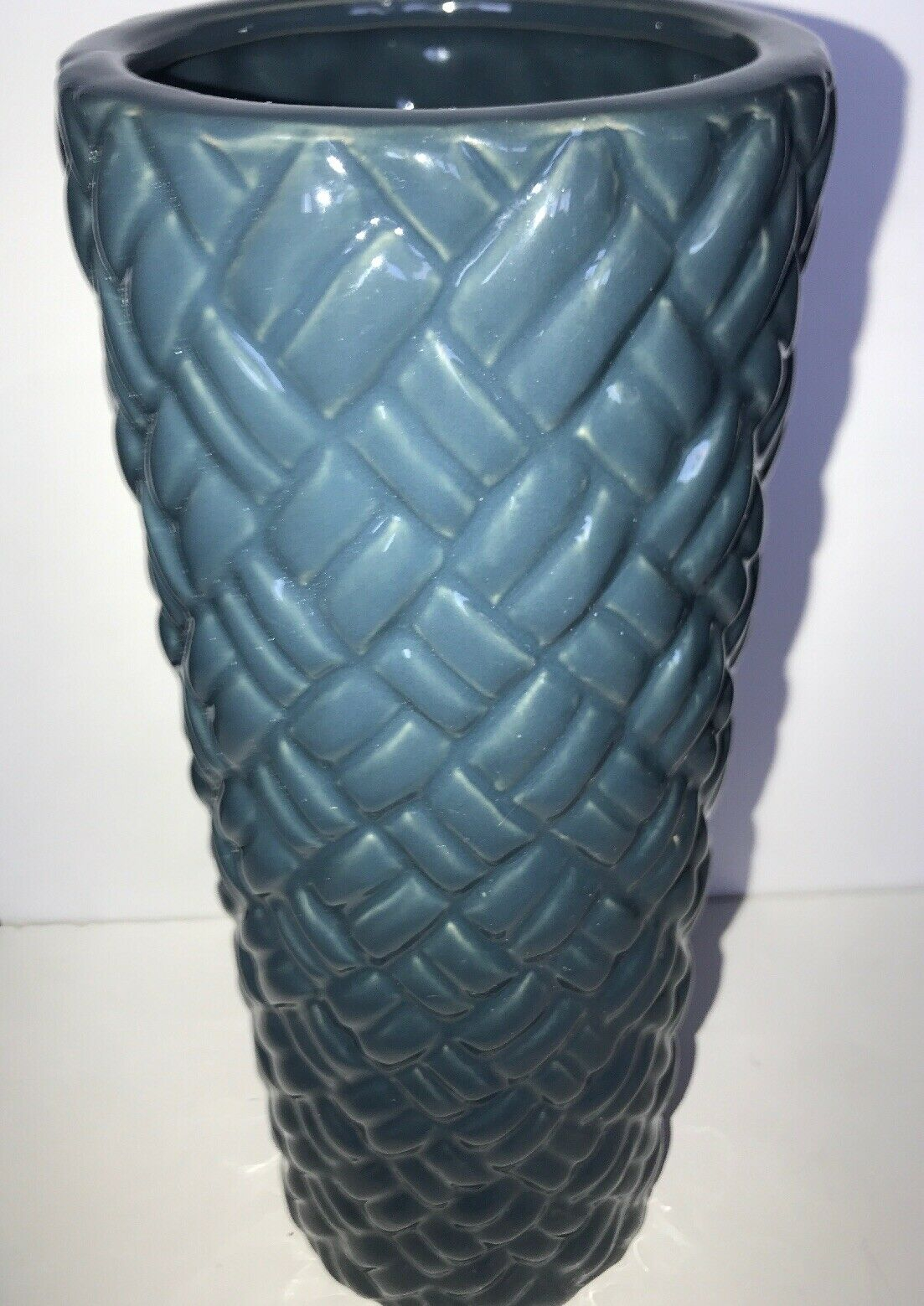 Elegant Expressions Hosley 12 Blue Weave Ceramic Vase Nwt within dimensions 1103 X 1559