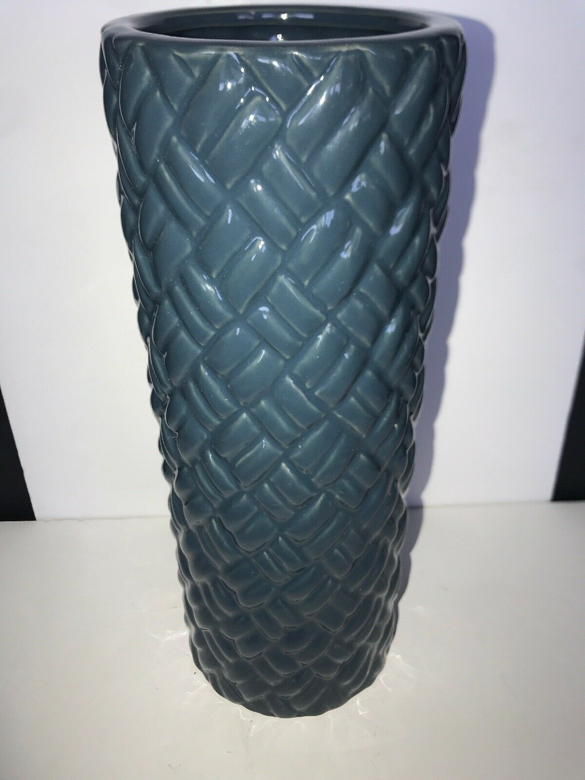 Elegant Expressions Hosley 12 Blue Weave Ceramic Vase Nwt within measurements 1200 X 1600