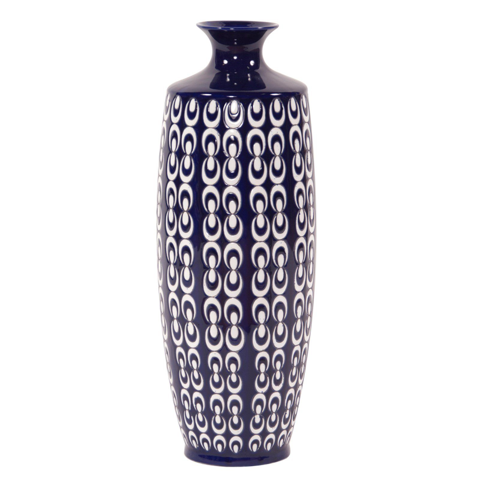 Elizabeth Austin Navy Blue And White Textured Ceramic Vase throughout measurements 1600 X 1600