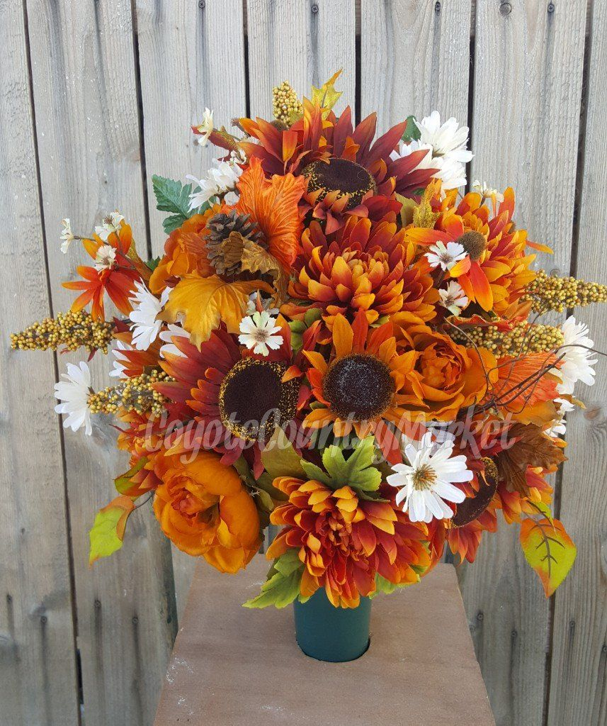 Fall Cemetery Vase Flowers For Grave Grave Flowers Fall pertaining to sizing 857 X 1024