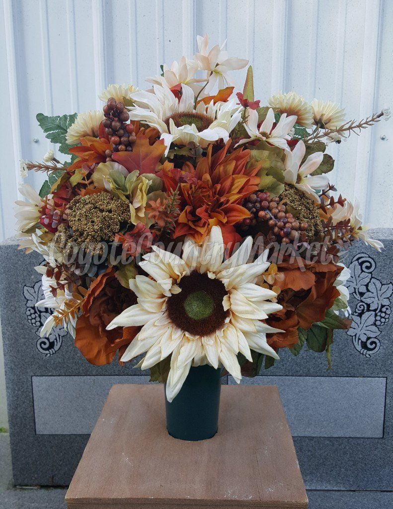 Fall Cemetery Vase Flowers For Grave Vase Grave Flowers Fall regarding sizing 791 X 1023