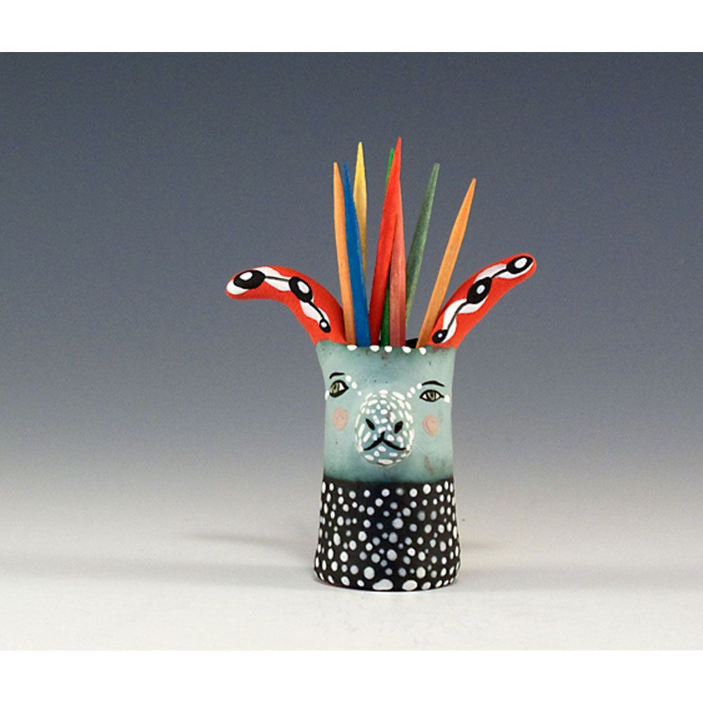 Feona Ceramic Red Ears Animal Toothpick Holding Bud Vase regarding measurements 1000 X 1000