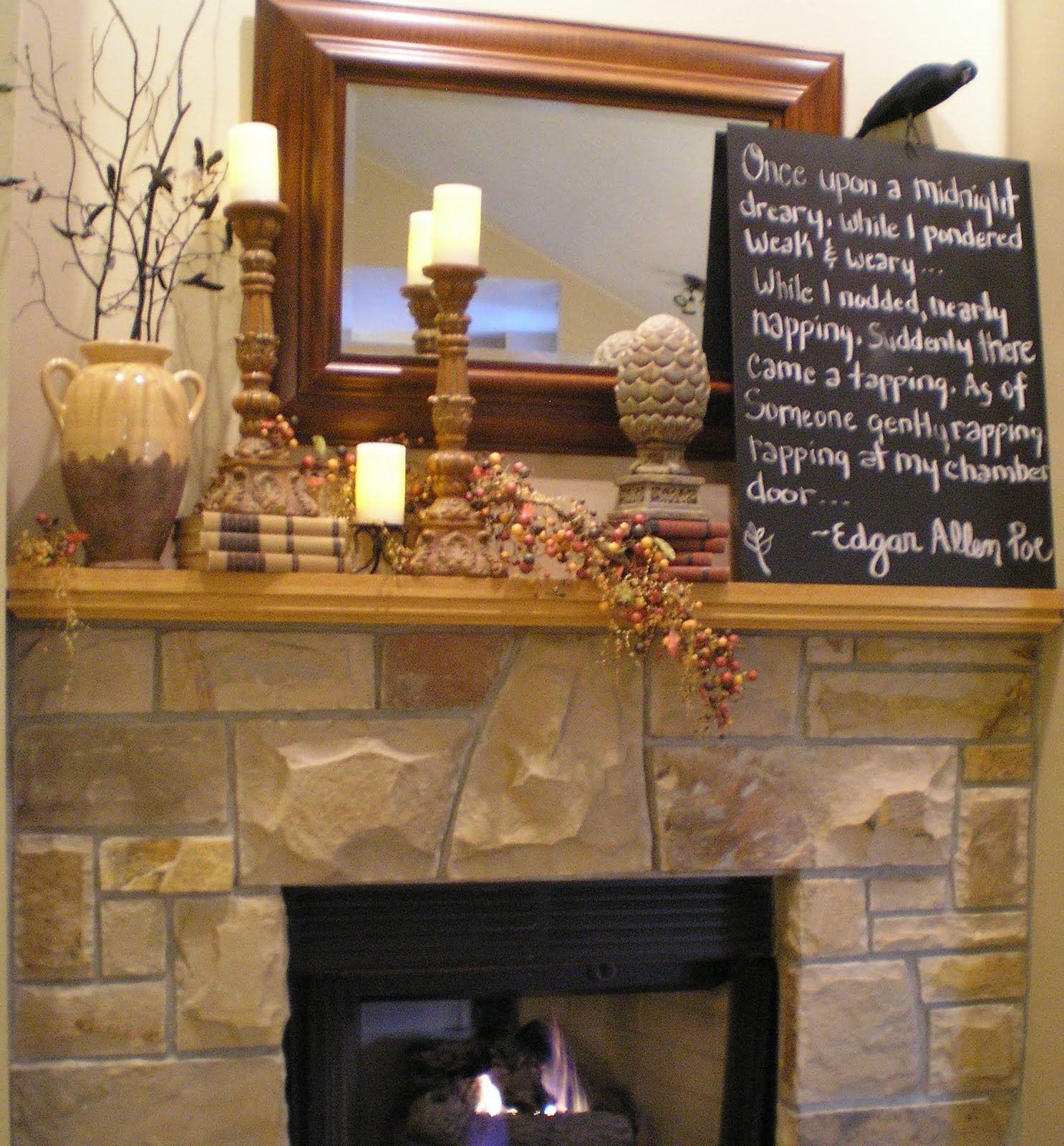 Fireplace Mantel Fun For Halloween And All Fall for measurements 1486 X 1600