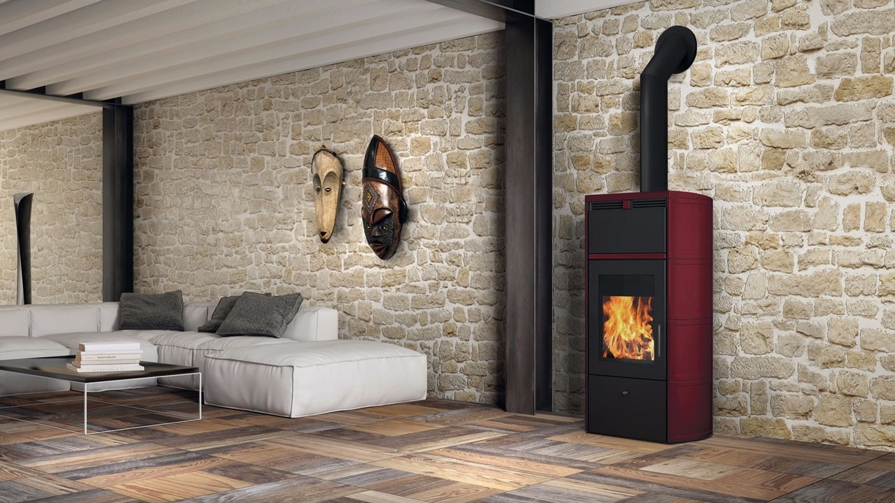 Flamma 142kw Cramique Bordeaux Vase Ouvert Edilkamin in measurements 1280 X 720