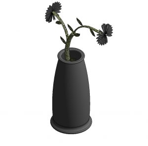 Fleur En Vase Modle Revit Cadblocksfree Cad Blocks Free intended for proportions 903 X 888