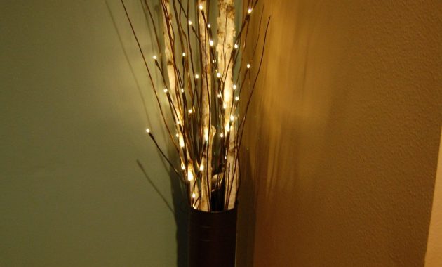 Floor Vase With Birch Branches And Lighted Branches On A 6 pertaining to dimensions 2000 X 3008