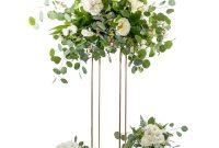 Florist Tall Gold Metal Stand Rental in measurements 2885 X 2885