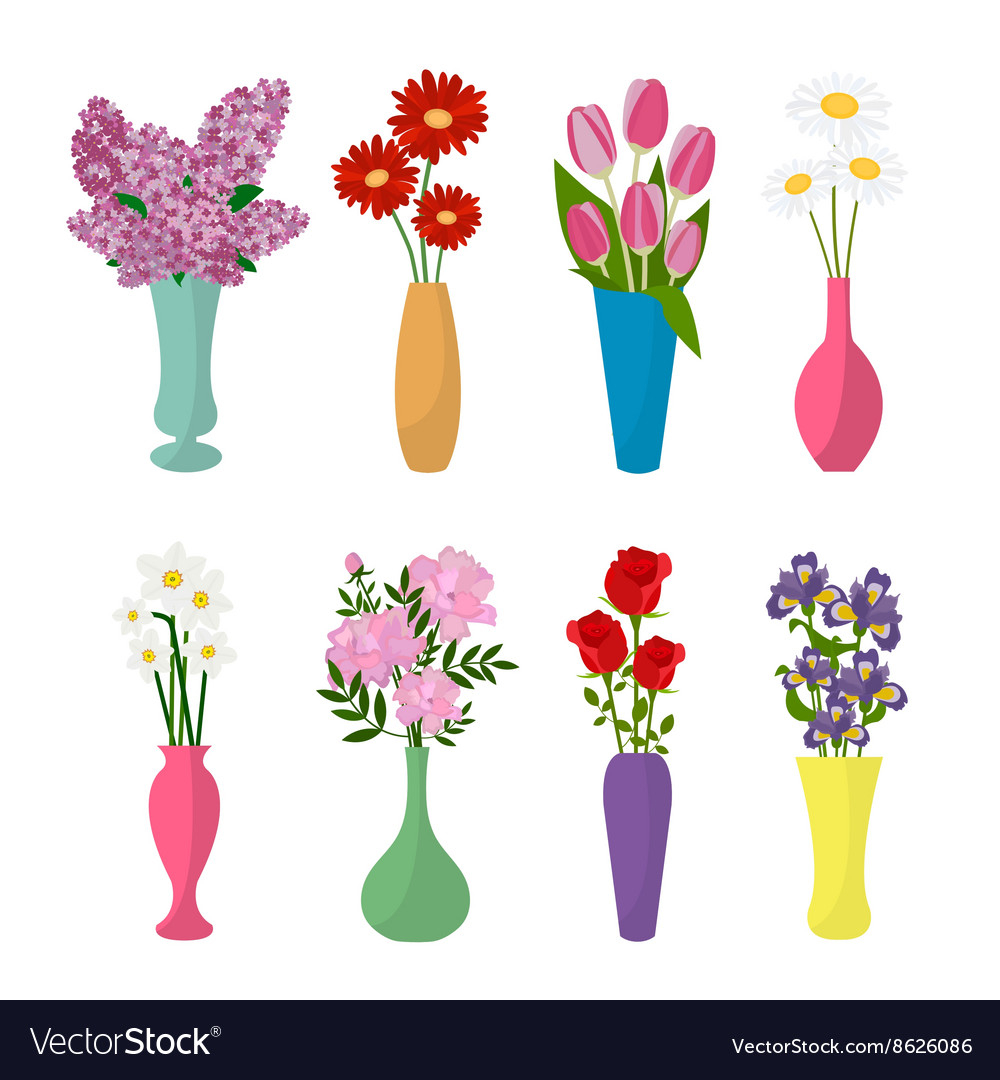 Flowers In Vases Flower Pots Icons in proportions 1000 X 1080