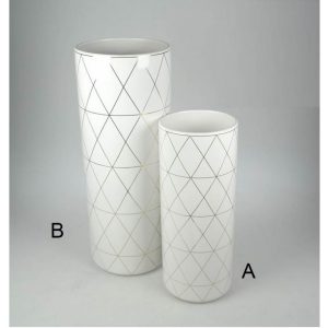 Geo Round Ceramic Vase White Gold Vases intended for proportions 1200 X 1200