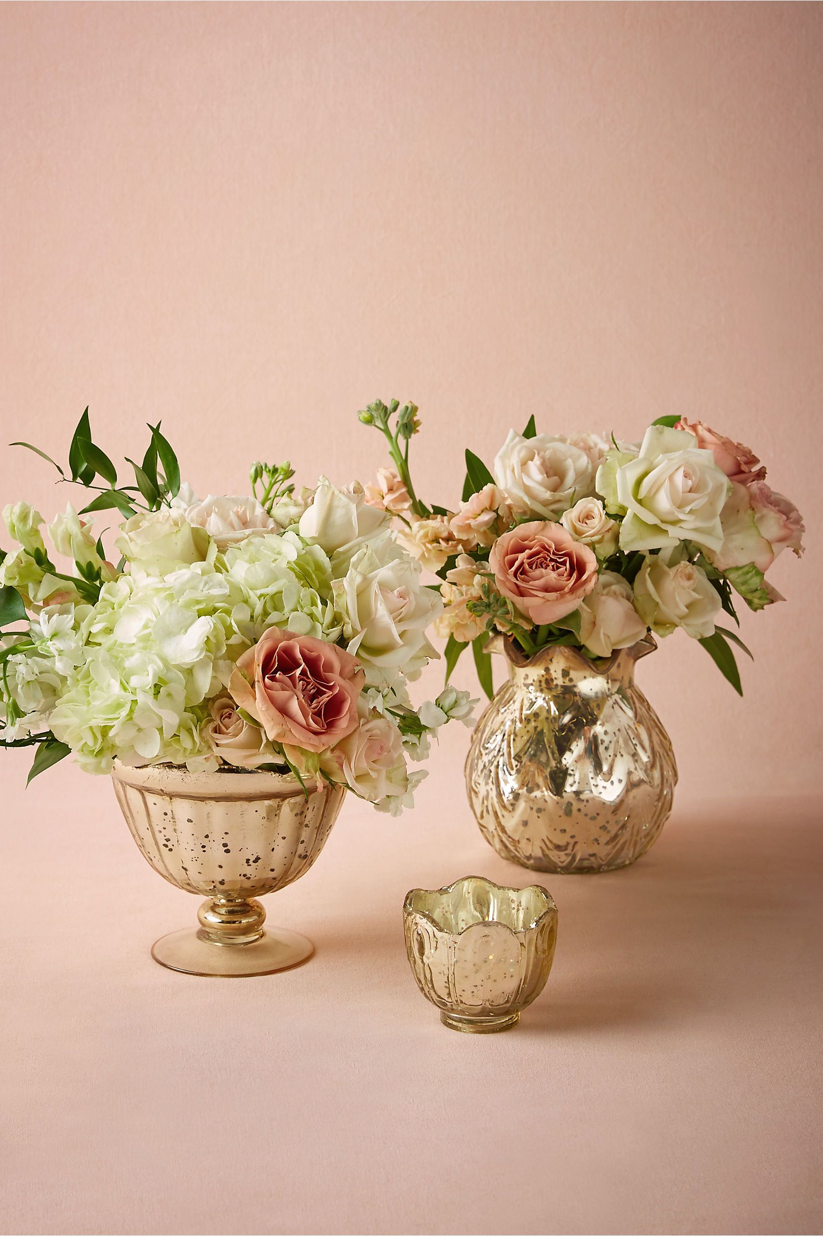 Gilt Mercury Glass Vessel Wedding Table Decorations Pink intended for size 1625 X 2440