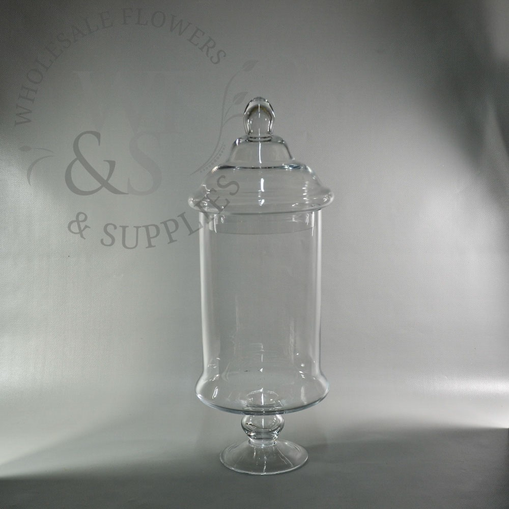 Glass Cylinder Candy Jar Vases With Lids 15 H regarding sizing 1000 X 1000