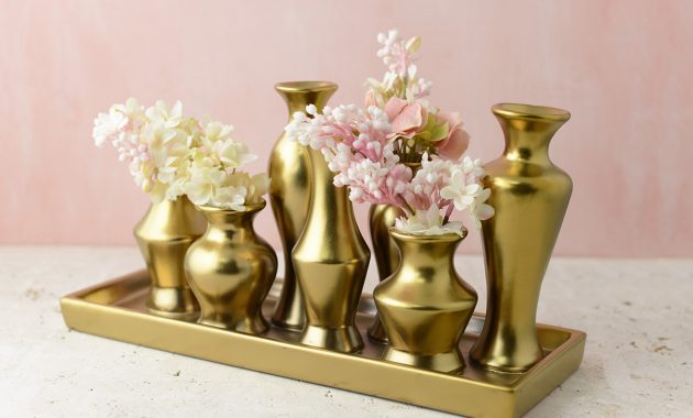 Gold Bud Vase Tray with size 1200 X 801