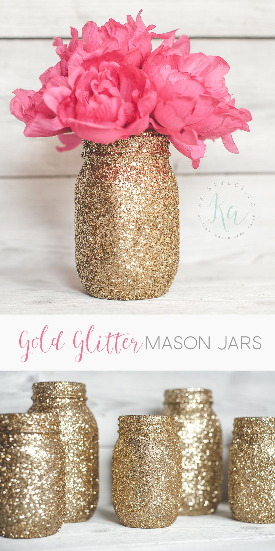 Gold Glitter Mason Jars Gold Glitter Mason Jar Mason Jar within size 900 X 1800