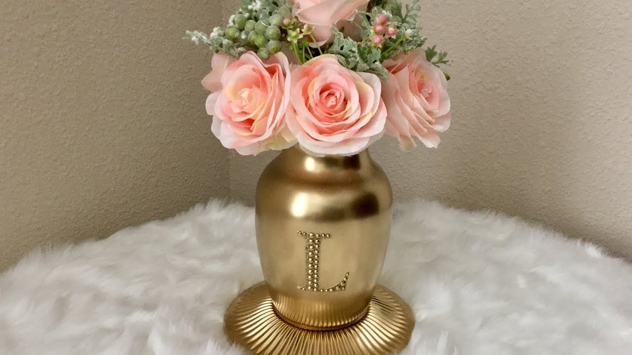 Gold Monogrammed Vase Dollar Tree Michaels Hob Lob pertaining to sizing 1280 X 720