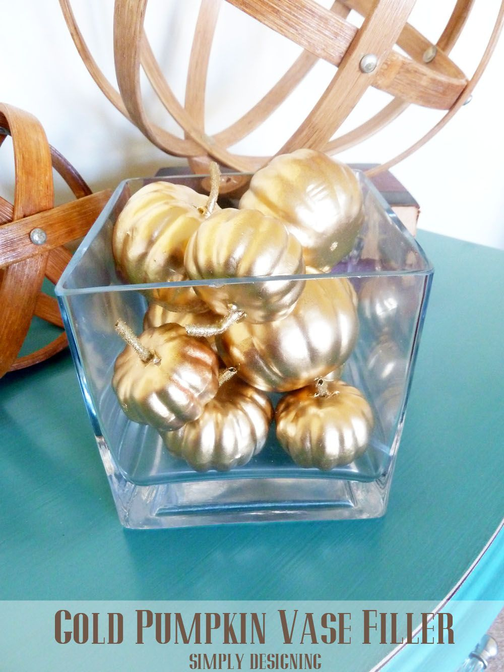 Gold Pumpkin Vase Filler Diy Pbknockoff Fall intended for measurements 1000 X 1333