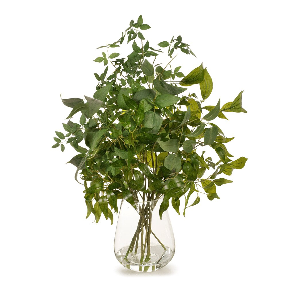 Green Foliage Artificial Greenery In Vase H76cm intended for measurements 1000 X 1000