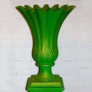 Green With Gold Speckle Plastic Flower Vase Ten And A Half with regard to proportions 1000 X 1000