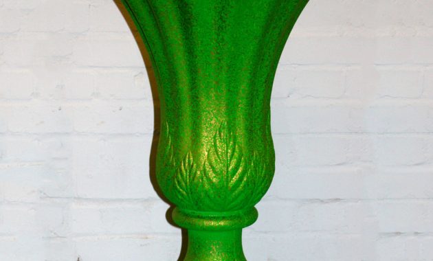 Green With Gold Speckle Plastic Flower Vase Ten And A Half with regard to proportions 1000 X 1000