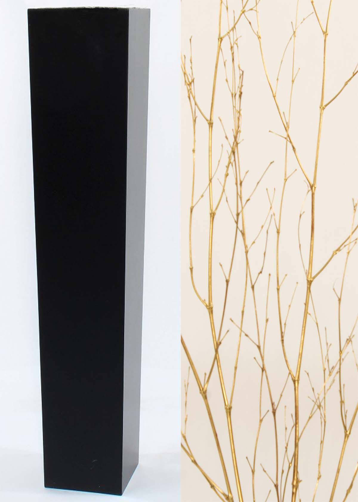 Greenfloralcrafts Silver Gold Or Natural Branches In Tall Black Floor Vase Walmart regarding proportions 1200 X 1680