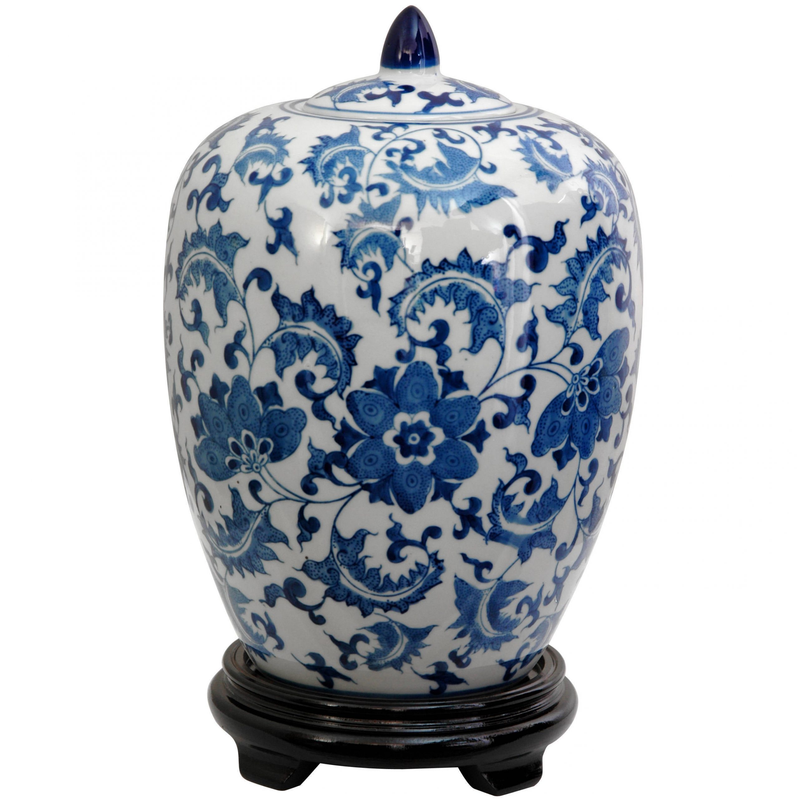 Handmade 12 Porcelain Blue And White Floral Vase Jar for measurements 2748 X 2748