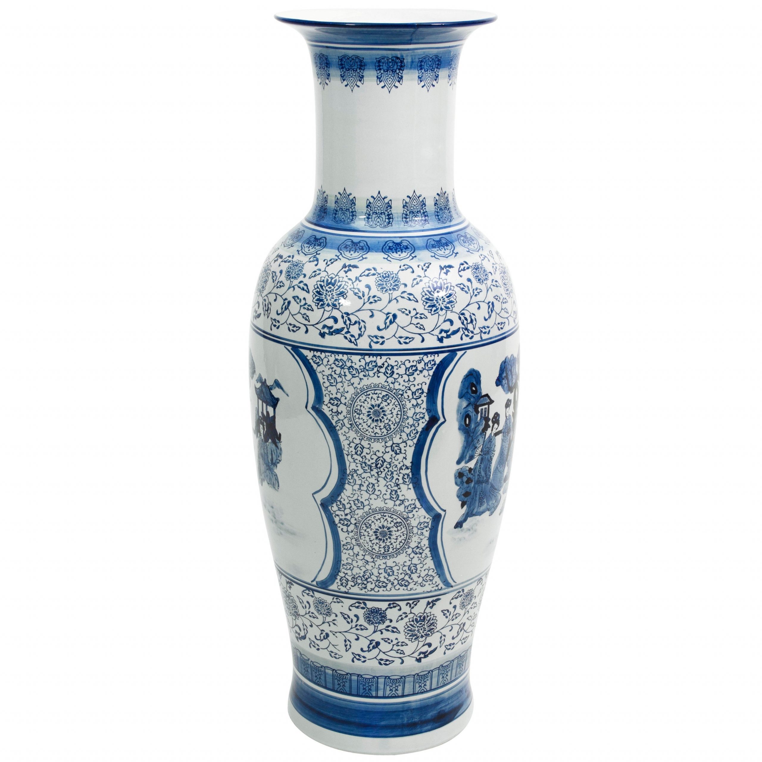 Handmade 36 Ladies Blue And White Porcelain Tung Chi Vase regarding size 3500 X 3500