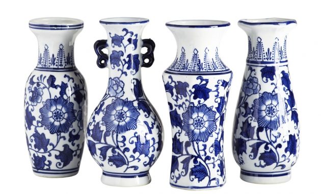 Handpainted Chinese Bud Vases Set Of 4 Bud Vases Blue within sizing 1200 X 1200