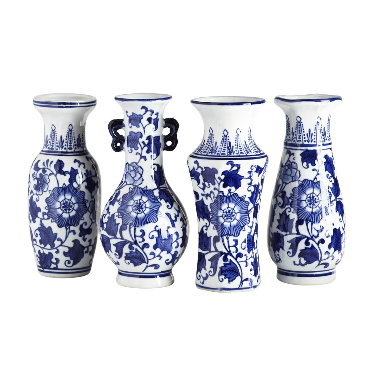 Handpainted Chinese Bud Vases Set Of 4 Bud Vases Blue within sizing 1200 X 1200