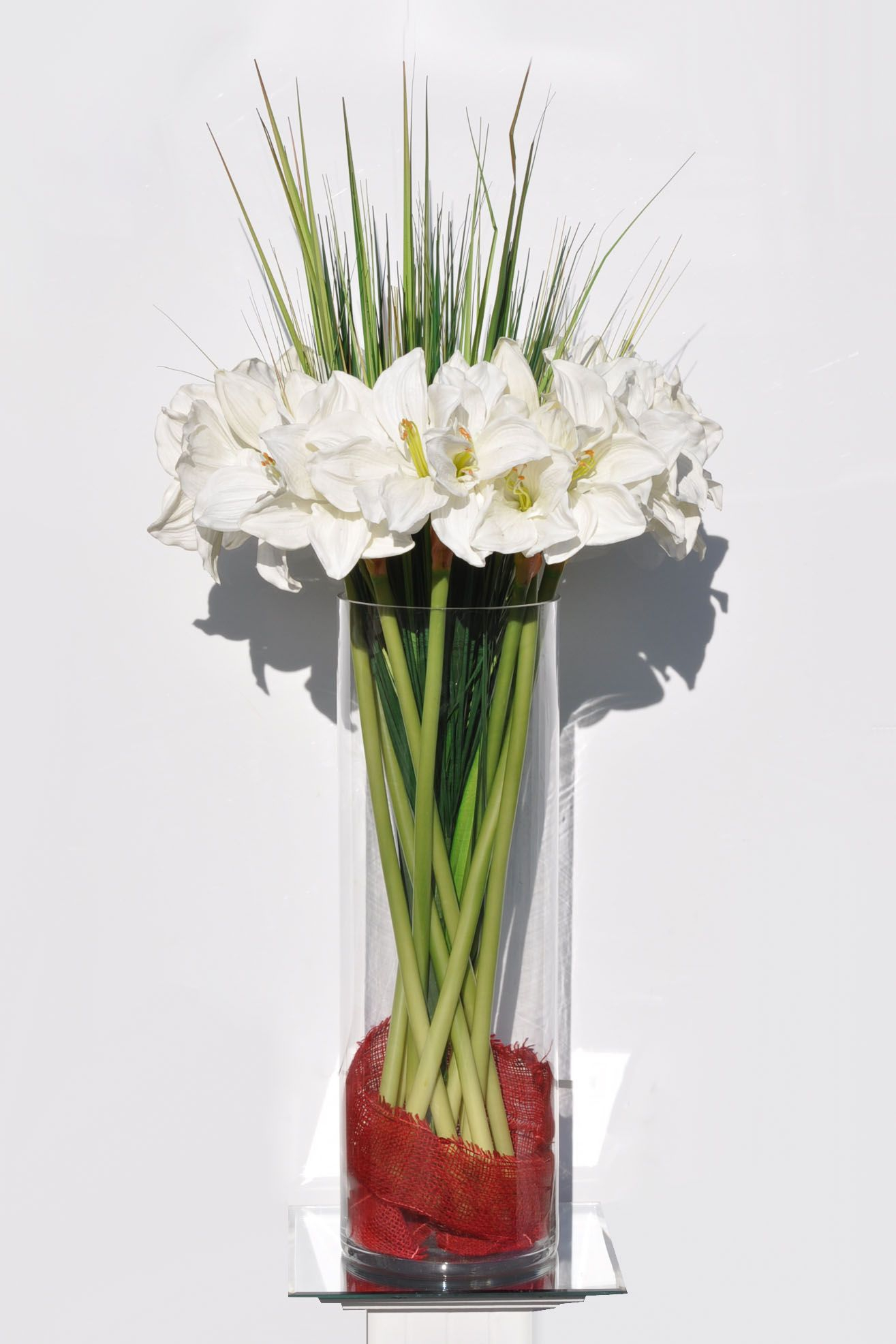 Huge White Amaryllis W Tall Grass Home Decor Design for measurements 1315 X 1973