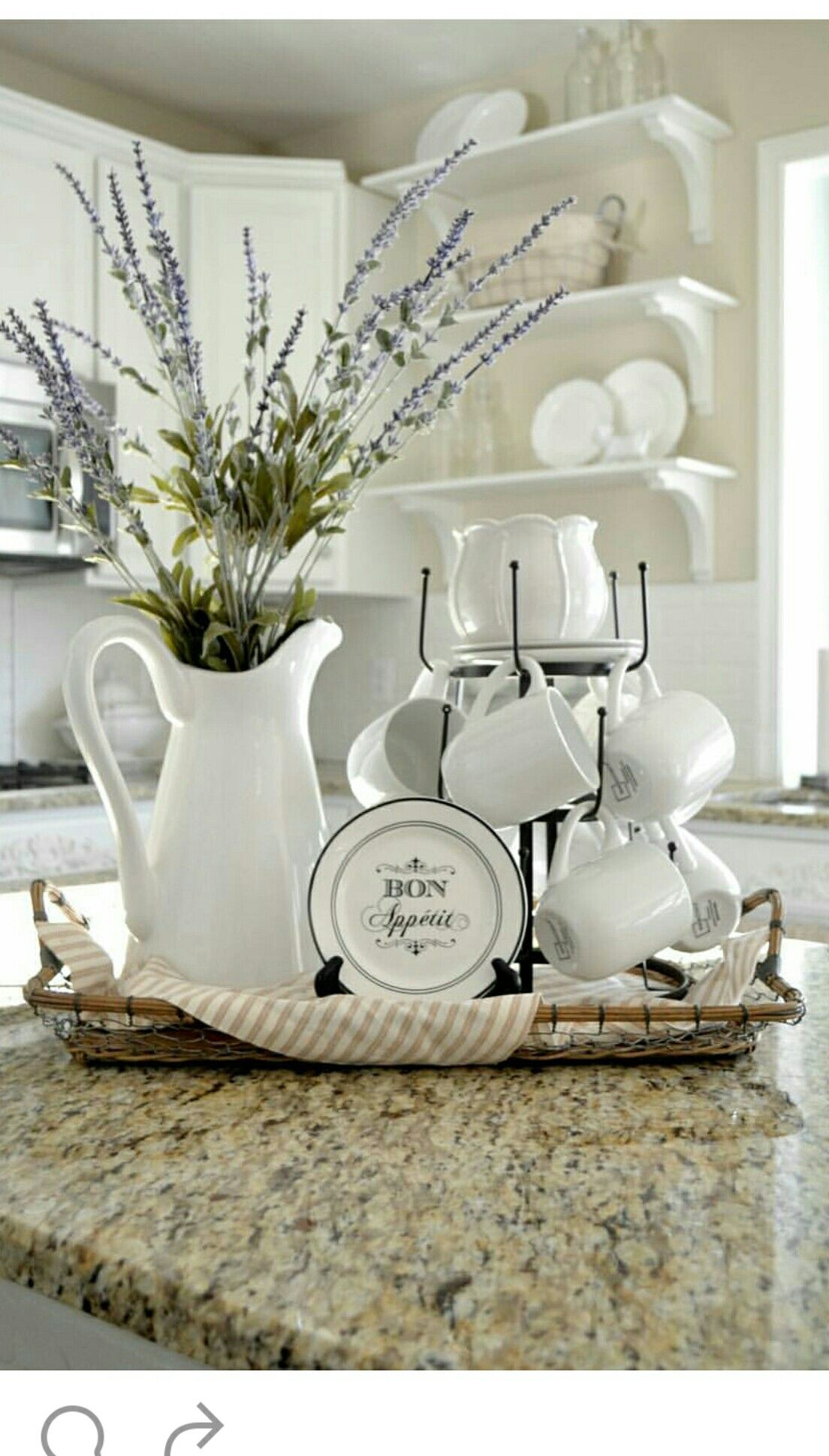 I Love The Cream And White Tray Decor Farmhouse Kitchen pertaining to sizing 1104 X 1940