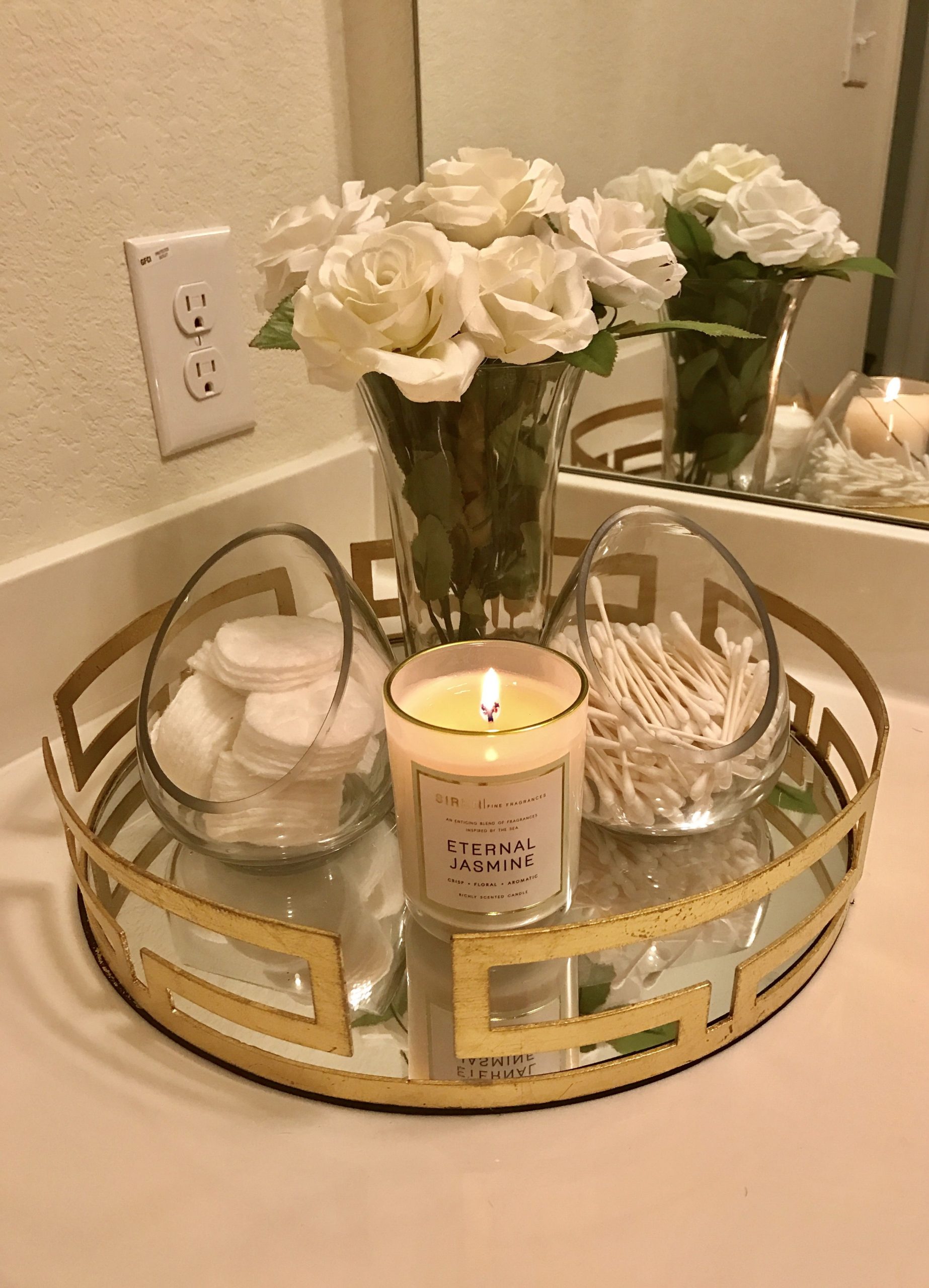 Im Obssed With The Bathroom Piece I Put Together Gold Tray intended for size 2906 X 4029