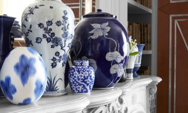 Image Result For Blue And White Chinese Vases On Mantel regarding size 736 X 1104